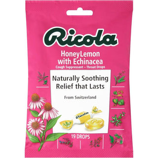Ricola Throat Drops, Cough Suppressant, Honey Lemon With Echinacea