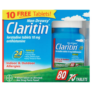 Claritin Non-Drowsy 24 Hours Indoor Outdoor Allergies 80 Tablets