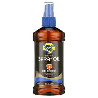 Banana Boat Deep Tanning Oil Pump Spray Sunscreen Broad Spectrum SPF 8 - 8 Ounces