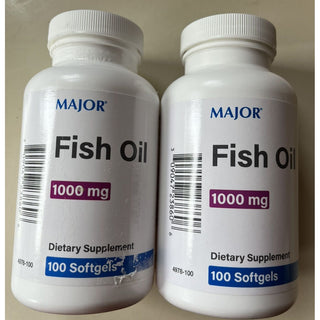 Major® Fish Oil 1000 mg – Heart &amp; Brain Health Support (100 Softgels)