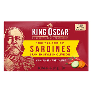 King Oscar Sardines Skinless/Boneless In Olive Oil Spanish Style 4.23 Oz