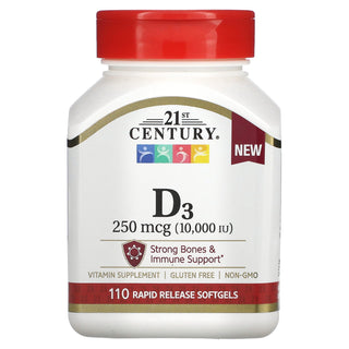 21st Century Vitamin D3 10000 IU Tablets 110 Ct