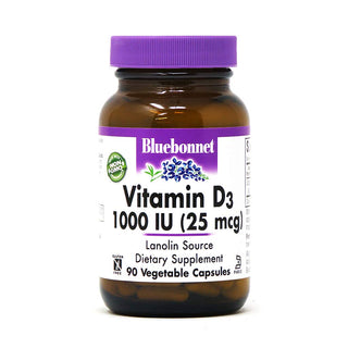 Bluebonnet Vitamin D3 1000 Iu, Vitamin, 90 Capsule
