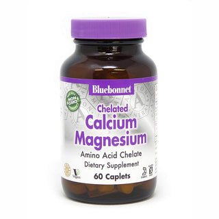 Bluebonnet Albion Chelated Calcium Magnesium, 60 Caplets, Nutrition