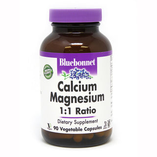 Bluebonnet Calcium Magnesium 1:1 Ratio - 90 Vegetarian Capsules