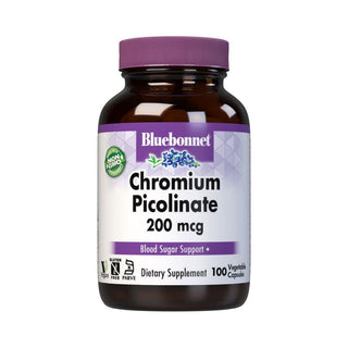 Bluebonnet Chromium Picolinate, 200 Mcg, 100 Vegetable Capsules