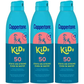 Coppertone Kids Sunscreen Wet Protect Spray SPF 50 5.5 Oz