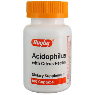 Rugby Acidophilus With Citrus Pectin 50 Million Cfu 100 Tabs