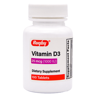 Rugby Vitamin D3 25 Mcg Supplement Tablets