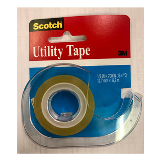 Scotch Utility Tape, Clear, 0.5in X 700in