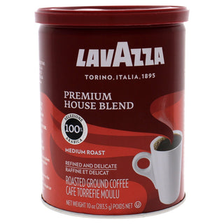 Lavazza Premium House Blend Ground Coffee, Medium Roast, 10 Oz Can