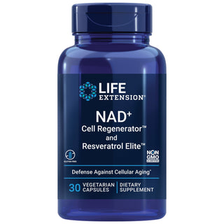 Life Extension NAD+ Cell Regenerator And Resveratrol Elite, 30 Vegetarian Capsules