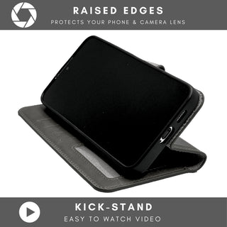 Vegas Premium Leather iPhone 15 Pro Max Wallet Case with MagSafe | Detachable RFID Blocking Luxury Wallet