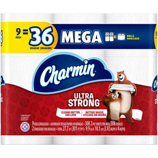 Charmin Ultra Strong Bathroom Tissue, Mega Rolls, 2 Ply