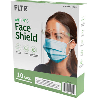 Fltr Pure Protection Anti-Fog Face Shields 10-pack Barrier Comfort