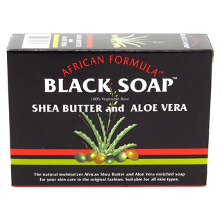 African Formula Black Soap Shea Butter And Aloe Vera, 3.5 Oz