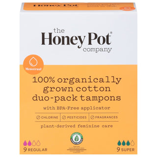 The Honey Pot Company Tampons, Regular/Super, Duo Pack