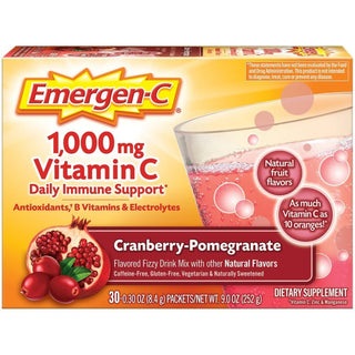 Emergen-C Fizzy Drink Mix, Vitamin 1,000 Mg, Cranberry Pomegranate, Packets (Disc)