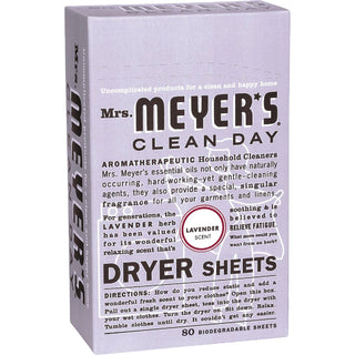 Mrs. Meyer's Clean Day Lavender Scent Dryer Sheets - 80ct
