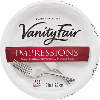 Vanity Fair Impressions 7in Dessert Paper Plates 20