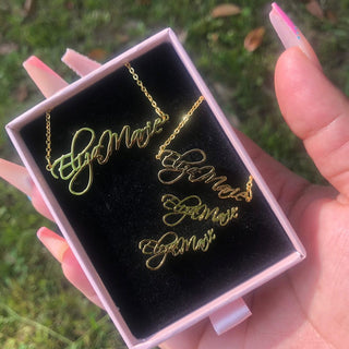 Simple Custom Name Jewelry Set