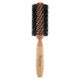 MBX Cork & Birch Wood Best Round Boar Bristle Round Brush