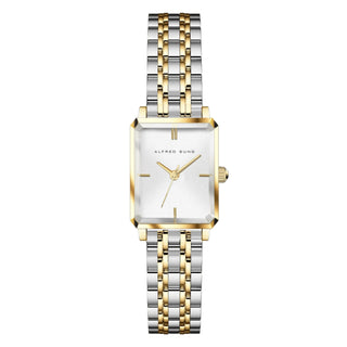 Alfred Sung Octavia XS Silver Sunray Dial Two-Tone Bracelet Ladies watch