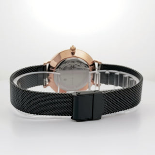 Alfred Sung Serenity Sunray Black Dial & Bracelet Ladies watch