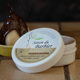 Asinerie de la Vioune - Blue Poire-Chocolate Shaving Soap - 100g