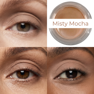 Misty Mocha Any Wear Creme - A Waterproof Multi-tasking creme to powder product for eyes, cheeks & lips. Can be worn anywhere