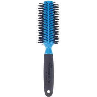 Azzurro Wood  Barrel Round Boar Bristle Hair Brush