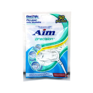 Aim Precision Floss Picks 50 Count