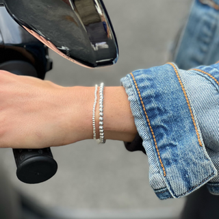 2 mm Silver Ball Bracelet