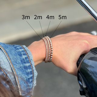 5MM Rose Gold Ball Bracelet