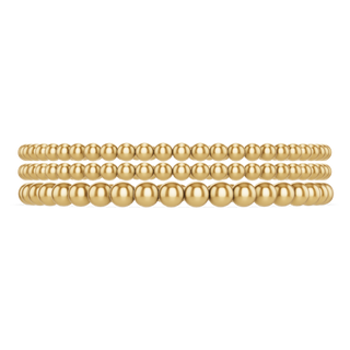 433 Gold Bead Bracelet Stack