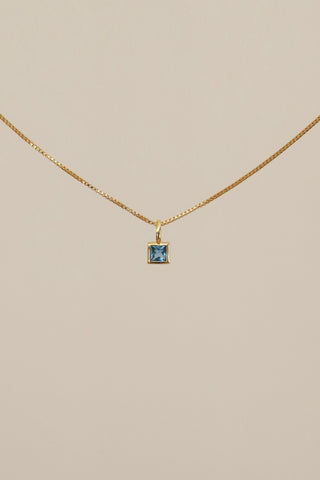 SQUARE BEZEL BIRTHSTONE CHARM