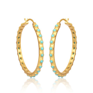 Turquoise Hoop Earrings