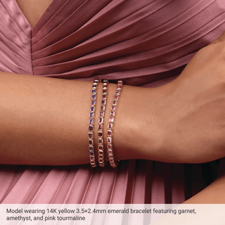 Azur Émeraude Topaz Line Bracelet