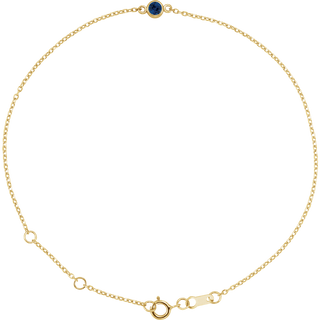 Élise Rouge 14K Yellow Gold Natural Sapphire Bezel Bracelet