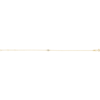 Élise Rouge 14K Yellow Gold Natural Diamond Bezel Bracelet