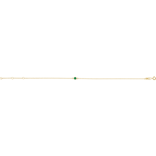 Élise Rouge 14K Yellow Gold Natural Emerald Bezel Bracelet
