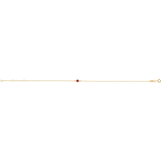 Élise Rouge 14K Yellow Gold Natural Ruby Bezel Bracelet