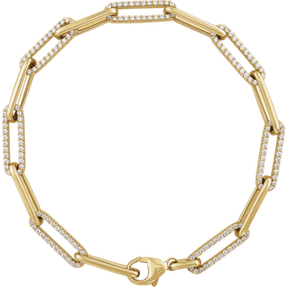 Aurelia Noéline 14K Yellow Gold/ Vermeil 1 CTW Natural Diamond Link Bracelet