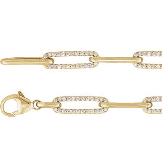 Aurelia Noéline 14K Yellow Gold/ Vermeil 1 CTW Natural Diamond Link Bracelet