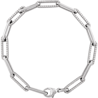 Aurelia Noéline 14K White Gold 1 CTW Natural Diamond Link Bracelet