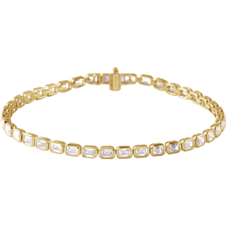 Lab-Grown Diamond Tennis Bracelet in 14k Gold – Ligne Précieuse