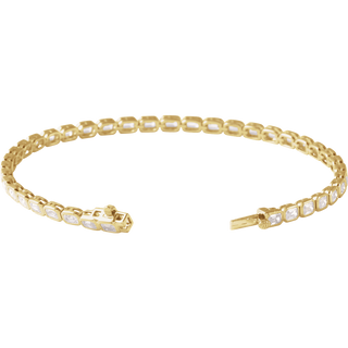 Lab-Grown Diamond Tennis Bracelet in 14k Gold – Ligne Précieuse