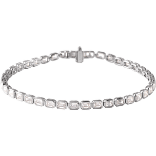 Lab-Grown Diamond Tennis Bracelet in 14k Gold – Ligne Précieuse