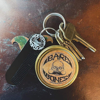 Death Grip Steel Mustache & Beard Pocket Comb 3.25 x 1 inches