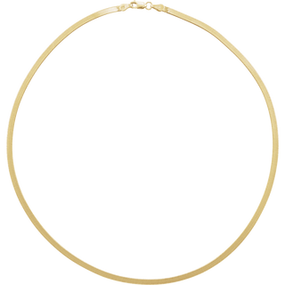 Lame d’Or Collier 2.8mm Flexible Herringbone Necklace 14K Yellow Gold